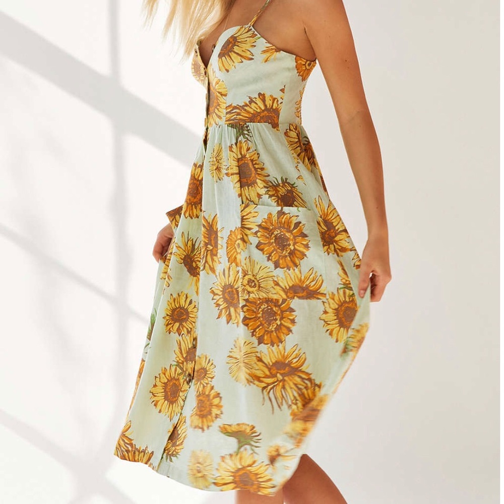 Urban Outfitters sunflower midi dress